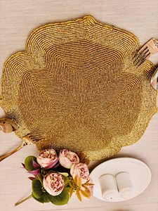 Handmade <b>Beaded</b> Embroidery <b>Placemats</b> Elegant Decorative Dining Table Mats Luxury Home Table Setting Accessories at cheap price - Product Image 3