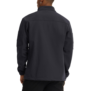 Veste de randonnée coupe-vent personnalisée avec logo d'entreprise, capuche, imperméable, doublure en maille, légère, softshell, pour hommes, hiver - Product Image 5