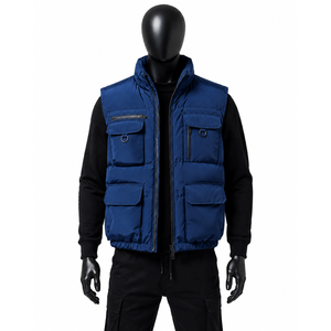 Men's Casual Winter Puffer Vest Full Zip <b>Padded</b> Quilted Sleeveless Jacket for Everyday Outdoor Use - Product Image 2