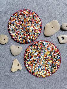 Handmade <b>beaded</b> <b>coaster</b> set for dining table home decor stylish reusable table accessory for tea coffee mugs glasses and gifting - Product Image 4