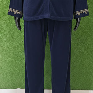 Ensemble de pyjama 2 pièces pour femmes grande taille, de haute qualité, personnalisé, doux, 100% coton, vêtements de nuit - Product Image 5