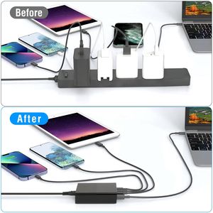 Stazione di Ricarica Rapida USB Tipo-C con Adattatore PD, Caricatore da Muro Multifunzione a Ricarica Veloce Tipo-C PD - Product Image 3