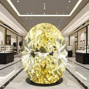 Diamante Cultivado en Laboratorio, Corte Ovalado, Color Amarillo Intenso, Claridad VS1, 0.31 CT/PC, SHRAMAN DIAMOND, para Joyería Fina y Fabricación de Anillos - Product Image 5