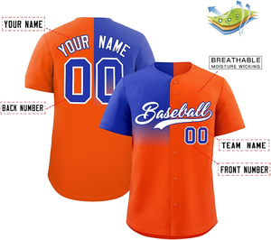 Maillot de baseball respirant en maille imprimé intégral, contraste de couleurs, séchage rapide, pour adultes, fourniture de tenues d'équipe OEM, 100 % polyester (avant) - Product Image 5