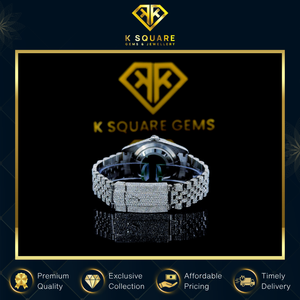 Reloj de Lujo de Buena Calidad con Movimiento Automático de Cuarzo, Resistente al Agua, VVS, Unisex, Acero Inoxidable, Cristal de Zafiro, 41MM, Correa de Moissanita - Product Image 5