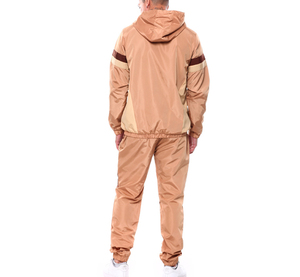 Ensemble de survêtement coupe-vent à capuche pour homme, motif léopard, décontracté, pour le jogging, été, taille élastique, matière personnalisable sur le devant - Product Image 2