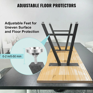 Pieds de table carrés en acier inoxydable robustes pour usage industriel, cadre de table à manger, montage facile, base de meuble EDPTBL000 - Product Image 4