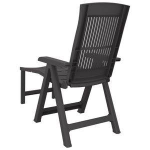 Chaise longue pliante standard en plastique anthracite pour la détente en plein air - Product Image 5