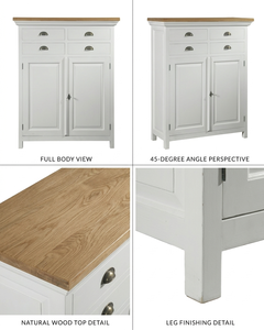 Gabinete Pequeño Gesya, Ecológico, Duradero, de Madera Maciza, Ahorra Espacio, Estilo Escandinavo, Acabado Natural, Almacenamiento para Sala de Estar - Product Image 5