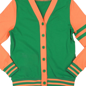 Cardigan pour homme de l'Université FAMU, orange et vert, pull en tricot d'hiver, broderie unisexe, laine acrylique personnalisée, séchage rapide, col en V, manteau OEM - Product Image 6