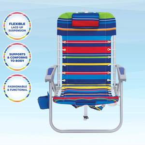 Silla de Playa Plegable Huy Gia ADV-B1 con 4 Posiciones de Suspensión y Cordones, Acero Inoxidable, Diseño Moderno Oxford, Multicolor, para Exteriores - Product Image 2