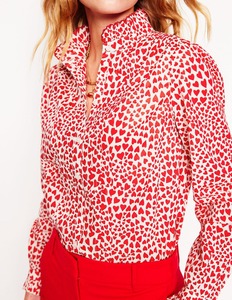 Chemise élégante et moderne pour femmes en coton doux de haute qualité, coupe décontractée durable, bouton imprimé tendance, tenue de bureau ou décontractée - Product Image 5