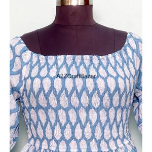 Handmade 100% Cotton V-neck Cap Sleeve Maxi Dress Women Casual Y2K Sweet Eco-Friendly Breathable Floral <b>Block</b> <b>Printed</b> Daily - Product Image 2