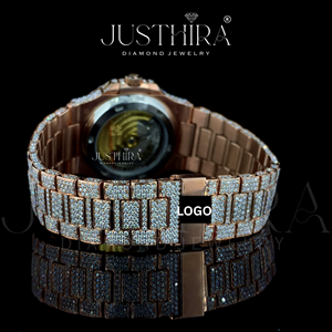 Reloj de Cuarzo con Diamantes Moissanite, Cuadrado, Unisex, Claridad VVS, Esfera con Incrustaciones, Correa de Acero Inoxidable, Estilo HipHop Deportivo para Uso Diario - Product Image 5