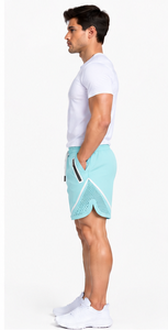 Pantalones Cortos Deportivos Personalizados para Hombre al por Mayor, de 5 Pulgadas de Largo Interior, de Secado Rápido, para Correr, Entrenar, Transpirables, Ropa Deportiva Activa con Cremallera - Product Image 5
