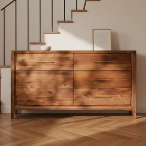 Cómoda Moderna Ecológica Axton de Madera Maciza con Acabado Natural Hecha a Mano para Dormitorio y Almacén - Product Image 2