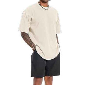 Camiseta de verano extragrande para hombre, corte holgado, cuello redondo de algodón, tela transpirable, material suave, ropa informal de calle, uso diario, en oferta - Product Image 3