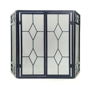 Protector de chimenea metálico de alta calidad, pantalla de fuego metálica, protector de chispas moderno de un solo panel, cubierta sencilla. - Product Image 4