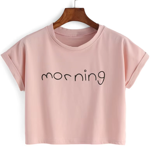 เสื้อยืดแขนสั้นทรงสลิมฟิตสำหรับผู้หญิงเสื้อยืดคอกลมผ้าคอตตอนแนวสตรีทเสื้อครอปสำหรับ100% - Product Image 6