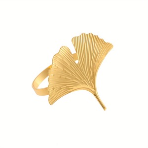 Anillo para Servilletas de Aluminio Chapado en Oro, Diseño de Alta Calidad, Hecho a Mano, Porta Servilletas Ecológico, Duradero, Moderno y Elegante para Fiestas - Product Image 2
