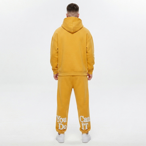 Conjunto Deportivo de Hombre, Sudadera con Capucha y Pantalones de Felpa de Algodón con Bordado, Corte Holgado Informal para Invierno - Product Image 2
