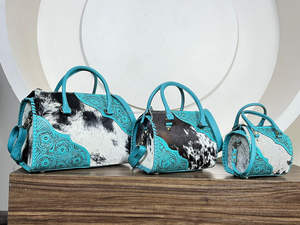 Última Novedad: Bolso de Cuero Genuino de Vaca Hecho a Mano, Estilo Western con Grabado Floral, Gran Capacidad, para Viajes y Fin de Semana, OEM - Product Image 5