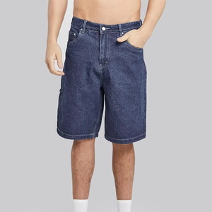 Pantalones Cortos de Mezclilla para Hombre, Talla Mediana, Estilo Carpintero, Holgados, de Trabajo, con Costuras en Contraste, Ajuste Holgado, Estilo Urbano, Bordado, Logotipo Personalizado - Product Image 1