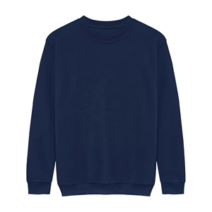 New High Quality Wholesale Custom Normal Weight Pullover Crew Neck 100% Cotton Men <b>Navy</b> Blue Sweatshirt - Product Image 2