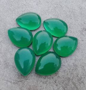 5 cabochons en onyx vert, pierres précieuses en forme de poire et de goutte d'eau, pierres polies de haute qualité pour la fabrication de bijoux, vente en gros - Product Image 3