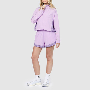 Veste coupe-vent légère de haute qualité pour femme, veste de sport en nylon à fermeture éclair intégrale, ensemble de survêtement 3 pièces pour femme, automne - Product Image 1