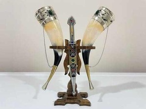 Chope à boire en corne de buffle authentique, style viking, faite à la main, style européen, taille personnalisée - Product Image 6