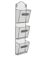 Étagère murale en métal à 5 niveaux pour magazines, organiseur de courrier, pour entrée, bureau, salle de bain, usage domestique - Design multifonctionnel