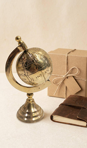 Golden Engraved Brass World Globe <b>Desk</b> Decor Vintage Tabletop Map <b>Ornament</b> Luxury Office Study Room Display Travel Inspired - Product Image 6
