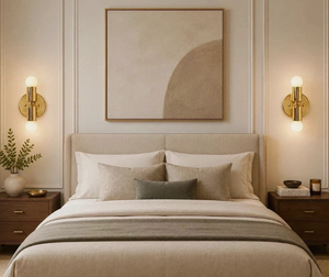 Modern Gold Wall <b>Sconce</b> 2 <b>Light</b> Vanity Lamp Polished Metal Single Side Decor for Bedroom Entryway - Product Image 2