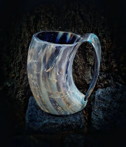 Chope à bière en corne de buffle Viking haut de gamme, sculptée à la main, artisanale, naturelle, personnalisable, article cadeau - Product Image 5