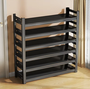 Wholesale Metal <b>Shoe</b> Cabinet Large Capacity Adjustable Layer Steel Shelf Space Saving <b>Shoe</b> Rack Organizer - Product Image 2