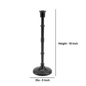 Gleam <b>Black</b> <b>Candlestick</b> Holder for Home Decoration Durable Metal Design - Product Image 4