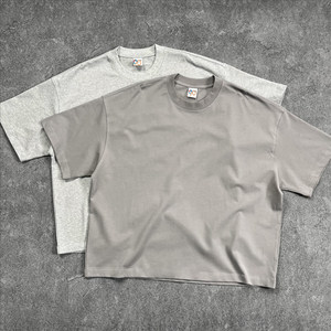 High Quality 100% Cotton 200gsm O-<b>Neck</b> Short Sleeve Oversized Boxy Fit Unisex Casual T-Shirt Pattern Anti-Pilling Breathable - Product Image 5