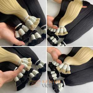 Extensions de vrais cheveux humains en vrac de couleur naturelle droite d'os disponibles directement des donneurs vietnamiens - Product Image 4