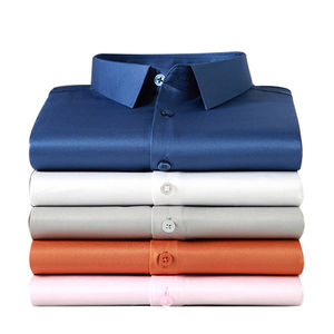 เสื้อเชิ้ตทำงานผ้าฝ้ายคลาสสิกสำหรับผู้ชาย พรีเมียม แขนยาว ทรงธุรกิจ กระดุมผ่าหน้า สวมใส่สบาย - Product Image 1
