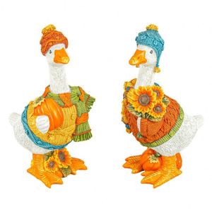 Novedad: Estatuilla Decorativa de Resina Hecha a Mano de Ganso Calabaza para Halloween 2026, Duradera, Adorno de Mesa para Fiestas y Decoración Festiva de Temporada - Product Image 1