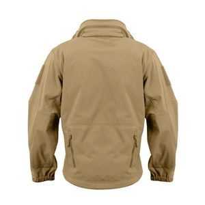 Chaqueta Táctica de Forro Polar para Hombre, Cortavientos, con Cierre de Cremallera, Cuello Alto, Estilo Ropa de Trabajo, Color Sólido, para Caza y Camping al Aire Libre - Product Image 2