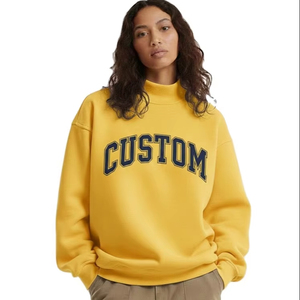 Sudadera Casual de Forro Polar para Mujer al por Mayor, Nueva Sudadera de Alta Calidad con Cuello Alto, Logotipo Frontal, Transpirable, Otoño, Personalizable - Product Image 1