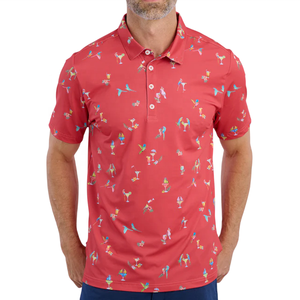 T-shirts de golf à manches courtes à col design Impression humoristique Polyester Spandex Séchage rapide T-shirts de polo de golf pour hommes Tops - Product Image 1