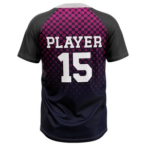 Custom Sublimation Softball Jersey Personalized <b>Baseball</b> Shirts Men Women 3D Sports Uniform Name Number Two Button Design Sets - Product Image 3
