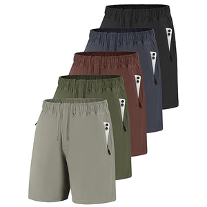 Shorts en coton pour hommes de haute qualité, taille élastique, unis, décontractés, pour l'été, shorts de détente, logo personnalisé, OEM, en gros - Product Image 1