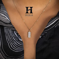 Colgante Ovalado de Lujo en Oro de 14K con Diamantes Pavé, Diamante Cultivado en Laboratorio Certificado por IGI, Colgante en Forma de Pastilla con Micro Pavé, Amuleto Personalizado