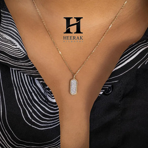 จี้เพชรทรงรีทองคำ 14K หรูหรา ประดับเพชรแบบ Pave ได้รับการรับรองจาก IGI เพชรเพาะเลี้ยงในห้องปฏิบัติการ จี้ทรงเม็ดยาแบบ Micro Pave พร้อมจี้ห้อยแบบปรับแต่งได้ - Product Image 6