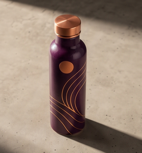 Botella de Agua de Cobre Esmaltado Hecha a Mano al por Mayor, Diseño Abstracto, Ayurvédica, Antiderrames, Ecológica, Frasco Metálico para Gimnasio y Oficina, OEM - Product Image 5