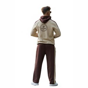 Survêtement en molleton de coton beige marron - Product Image 5